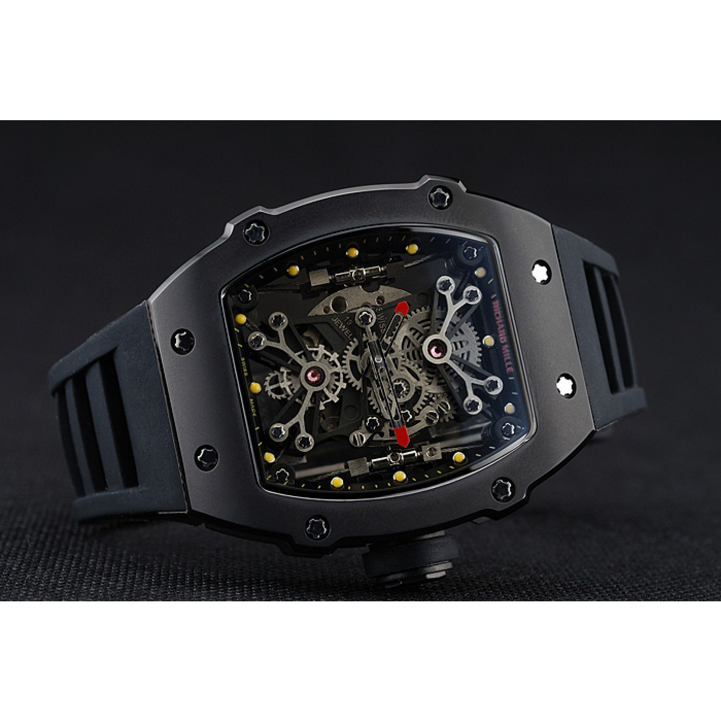 Richard Mille Tourbillion Rafael Nadal RM 27-01 Black Case Black Rubber Bracelet 1454253