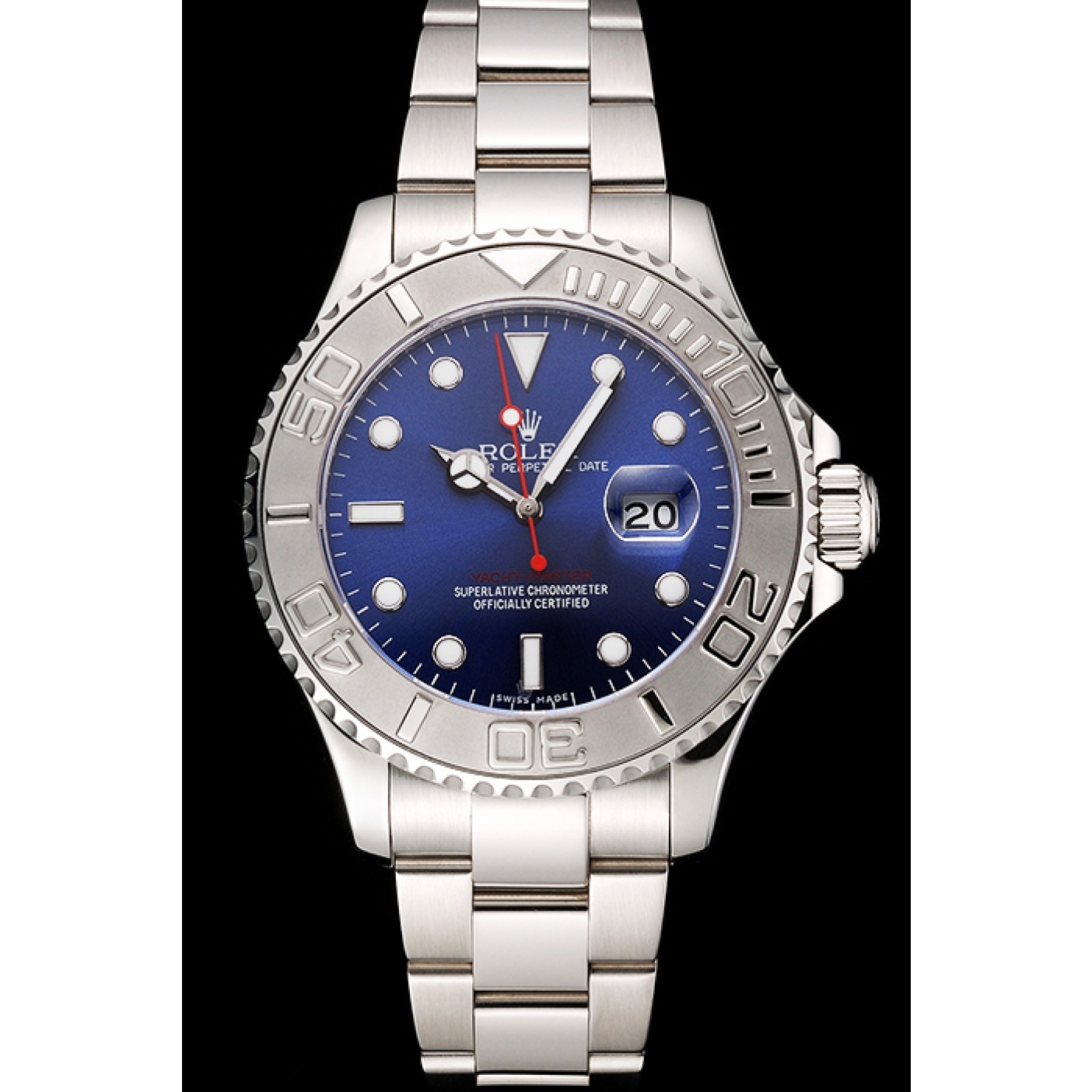 RepTime Watches Rolex Yacht-Master Blue Dial Stainless Steel Case And Bracelet