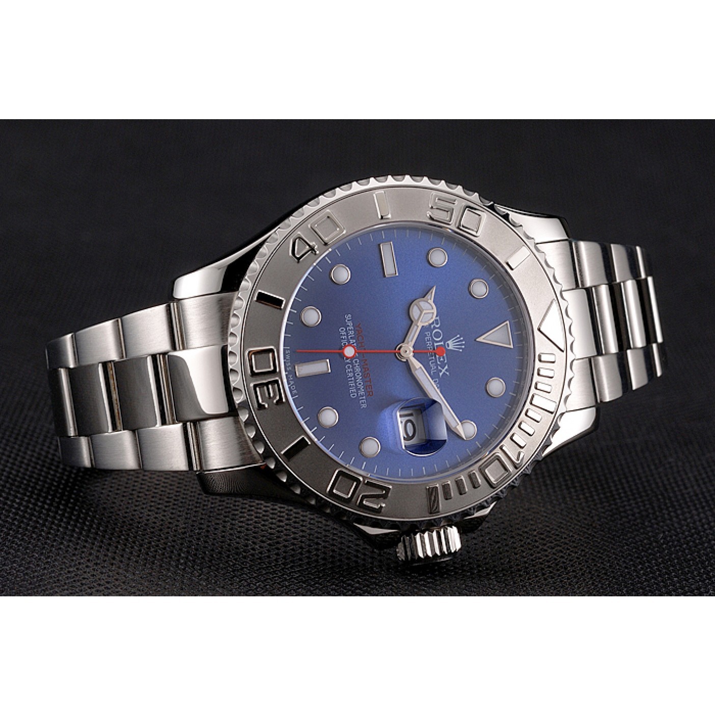 RepTime Watches Rolex Yacht-Master Blue Dial Stainless Steel Case And Bracelet