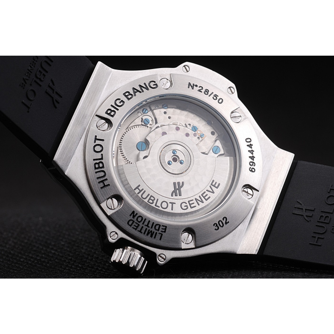 Hublot Big Bang Limited Edition White Dial Tourbillon Black Rubber Dial 1454190