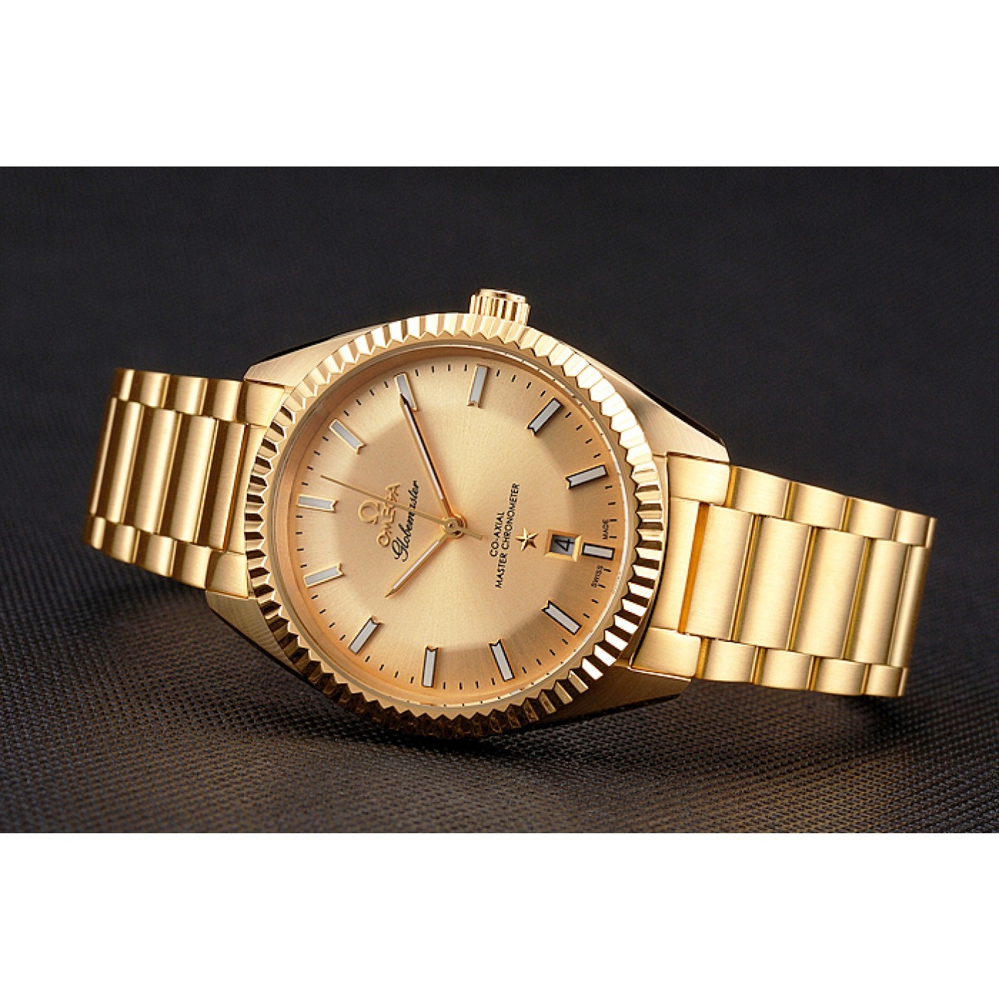 Omega Globemaster Gold Dial Gold Case And Bracelet