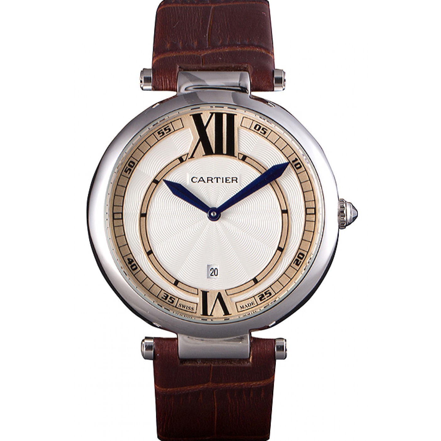 Cartier Ballon Bleu Brown Leather Strap 621448