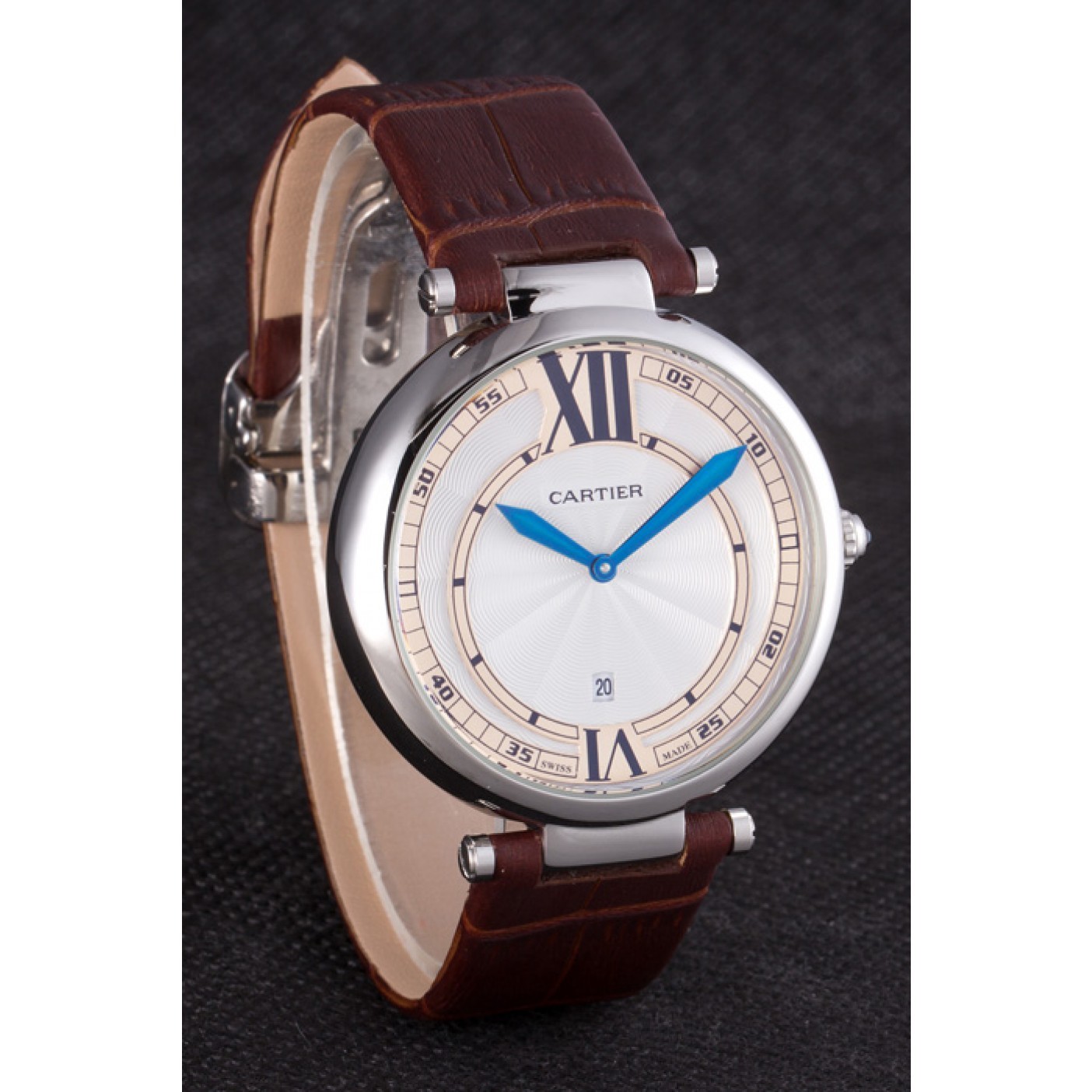 Cartier Ballon Bleu Brown Leather Strap 621448