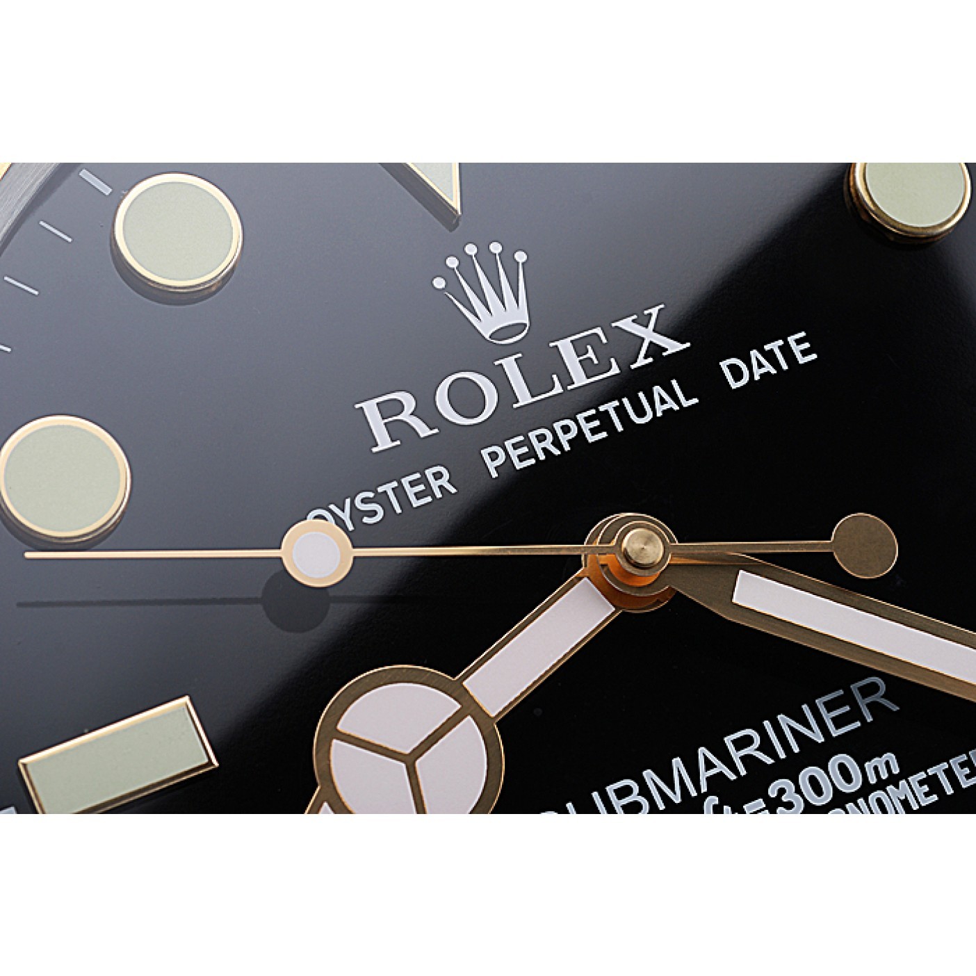 RepTime Watches Rolex Submariner Wall Clock Black-Gold 622476