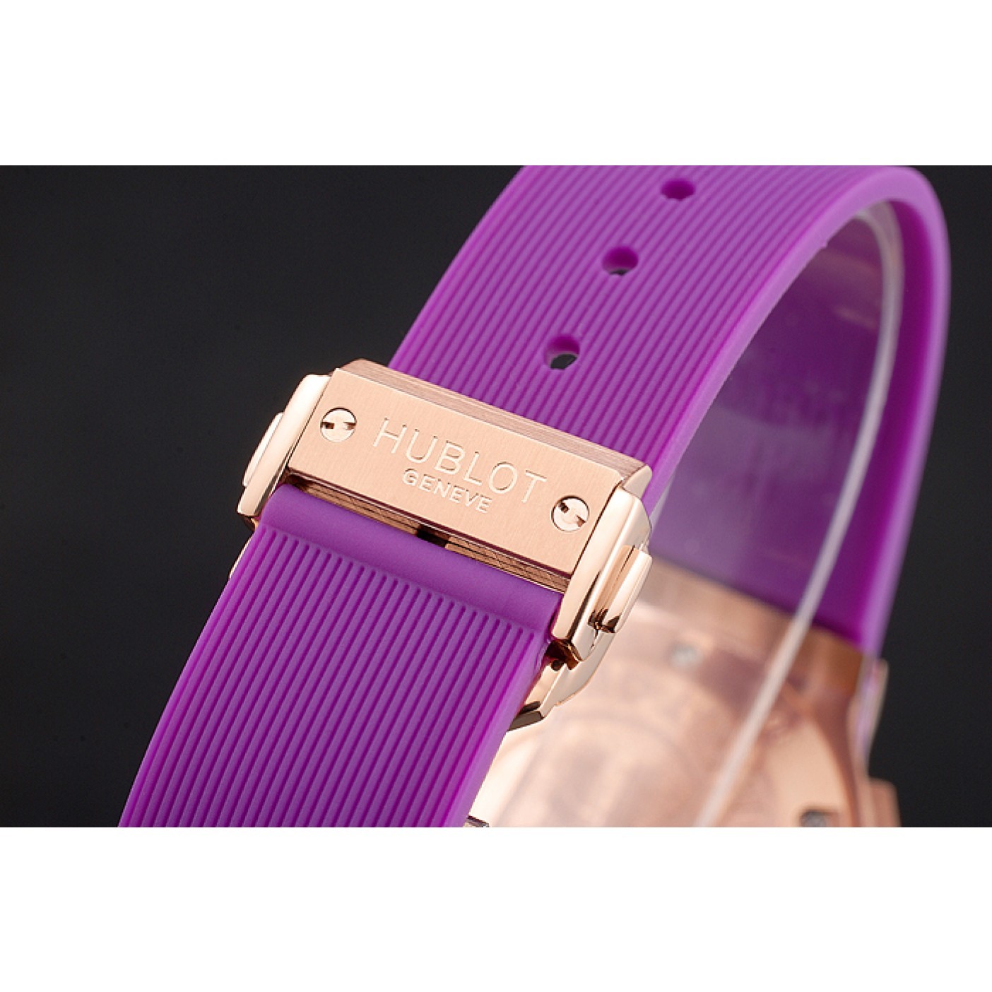 Hublot Big Bang Tutti Frutti Purple Strap Gold Dial