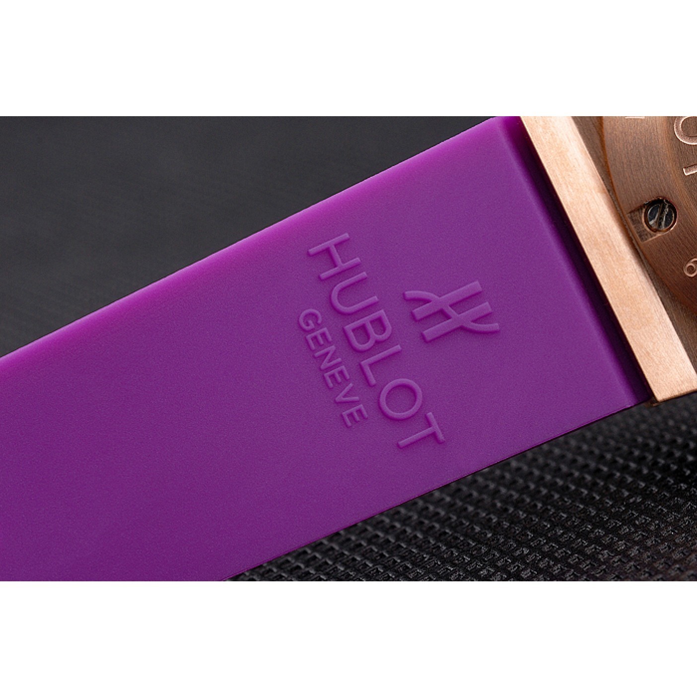 Hublot Big Bang Tutti Frutti Purple Strap Gold Dial