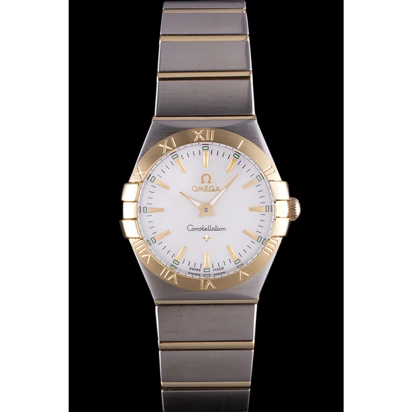 Omega Constellation White Dial Two Tone Band som90 621470