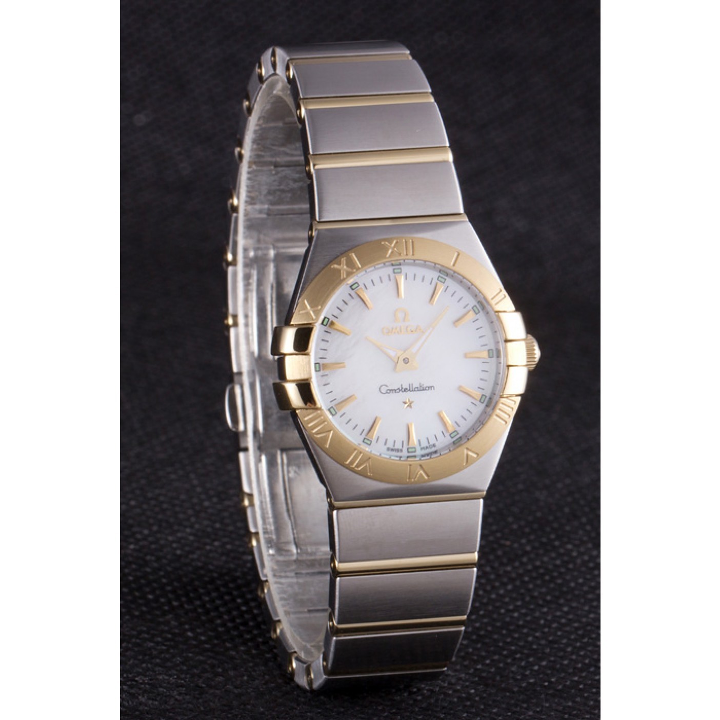 Omega Constellation White Dial Two Tone Band som90 621470