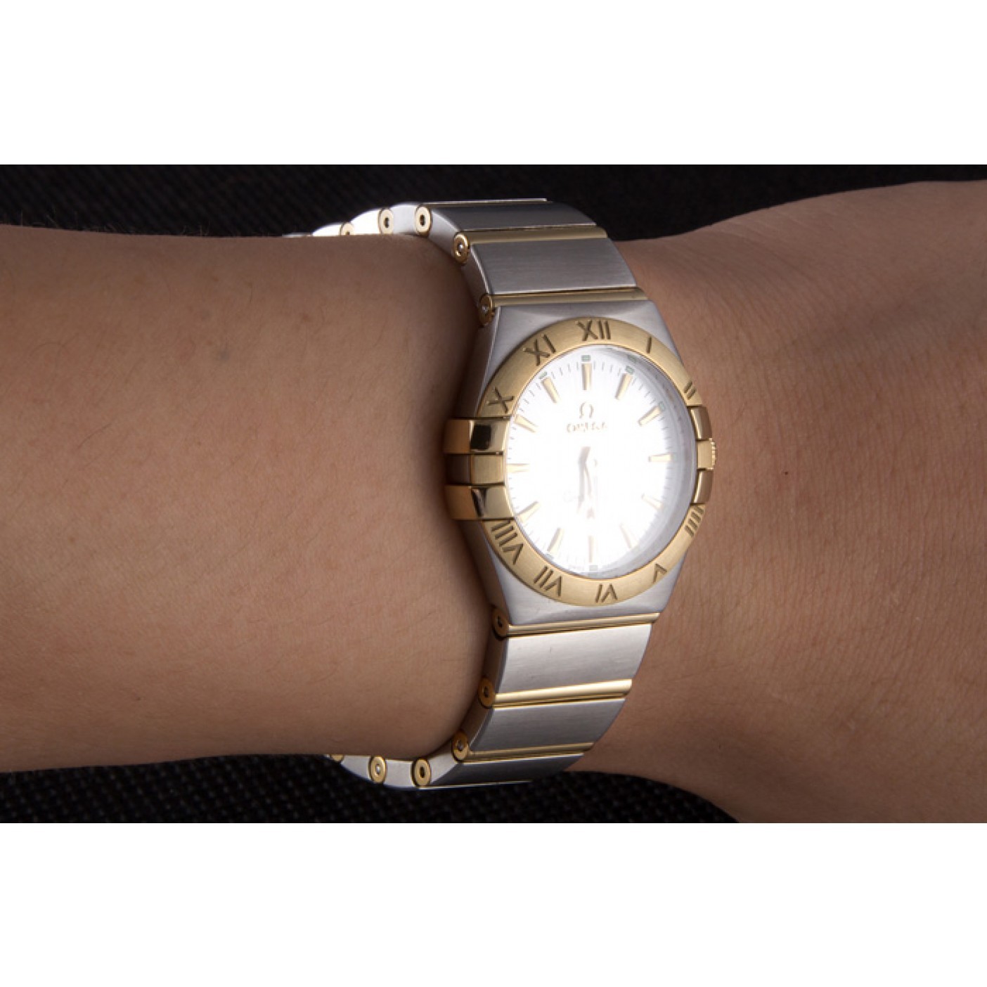 Omega Constellation White Dial Two Tone Band som90 621470