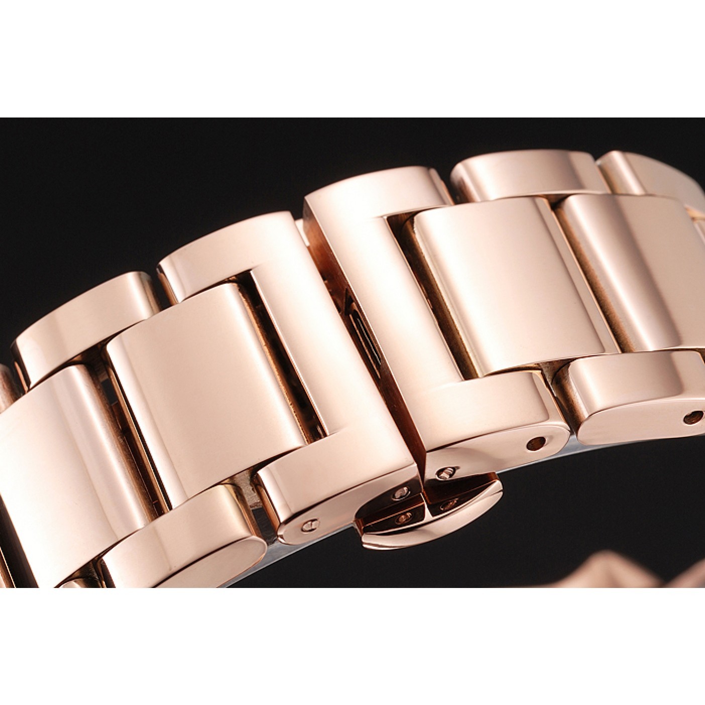 Cartier Calibre De Cartier Small Seconds Black And White Dial Rose Gold Case And Bracelet