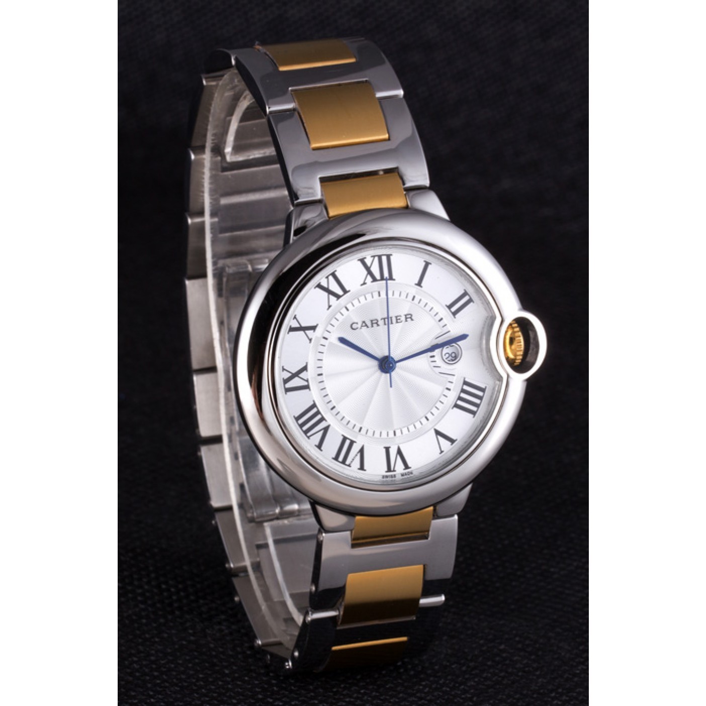 Cartier Ballon Bleu 42mm White Dial Stainless Steel Case Two Tone Bracelet