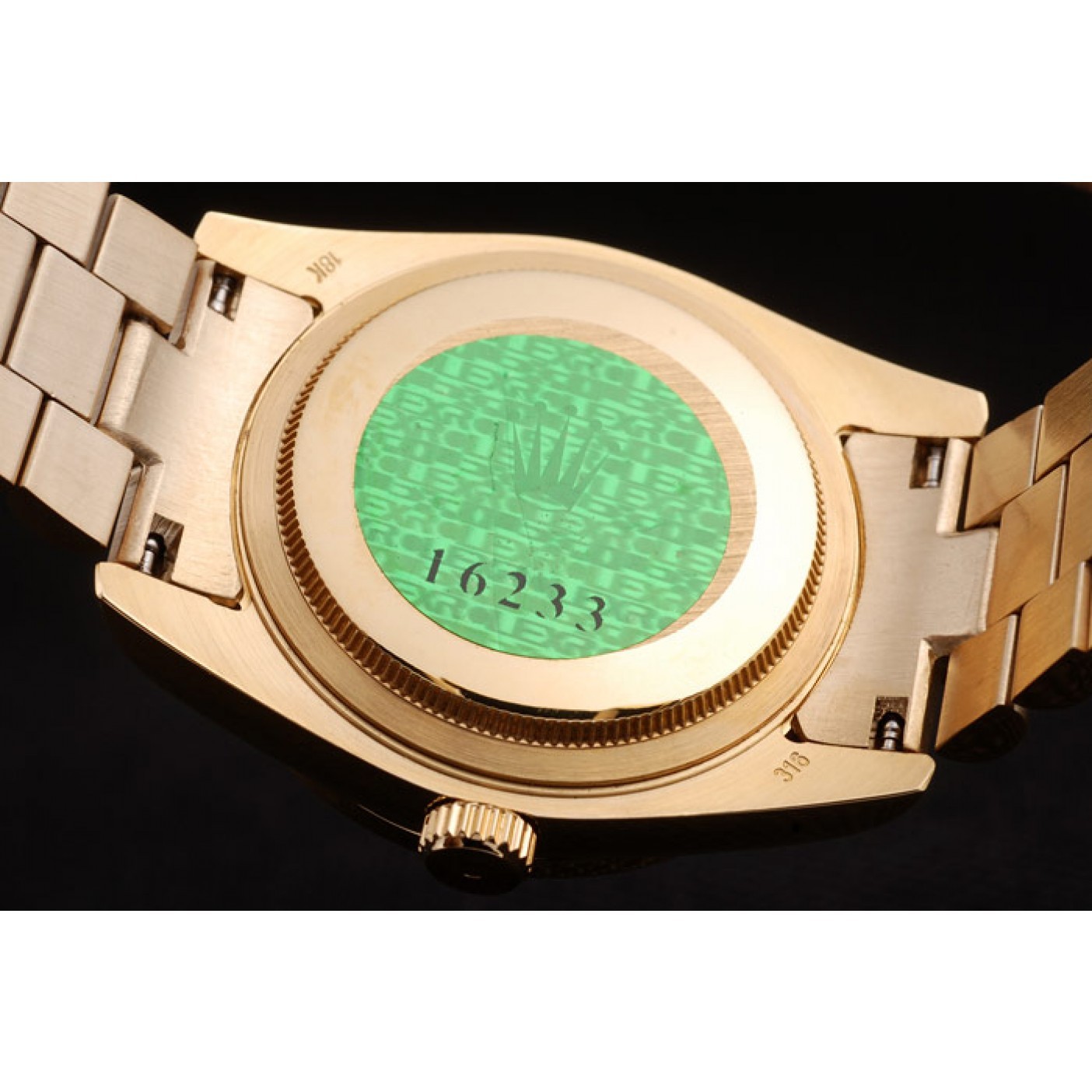 RepTime Watches Rolex Day-Date 18k Yellow Gold Plated Stainless Steel Gold Dial