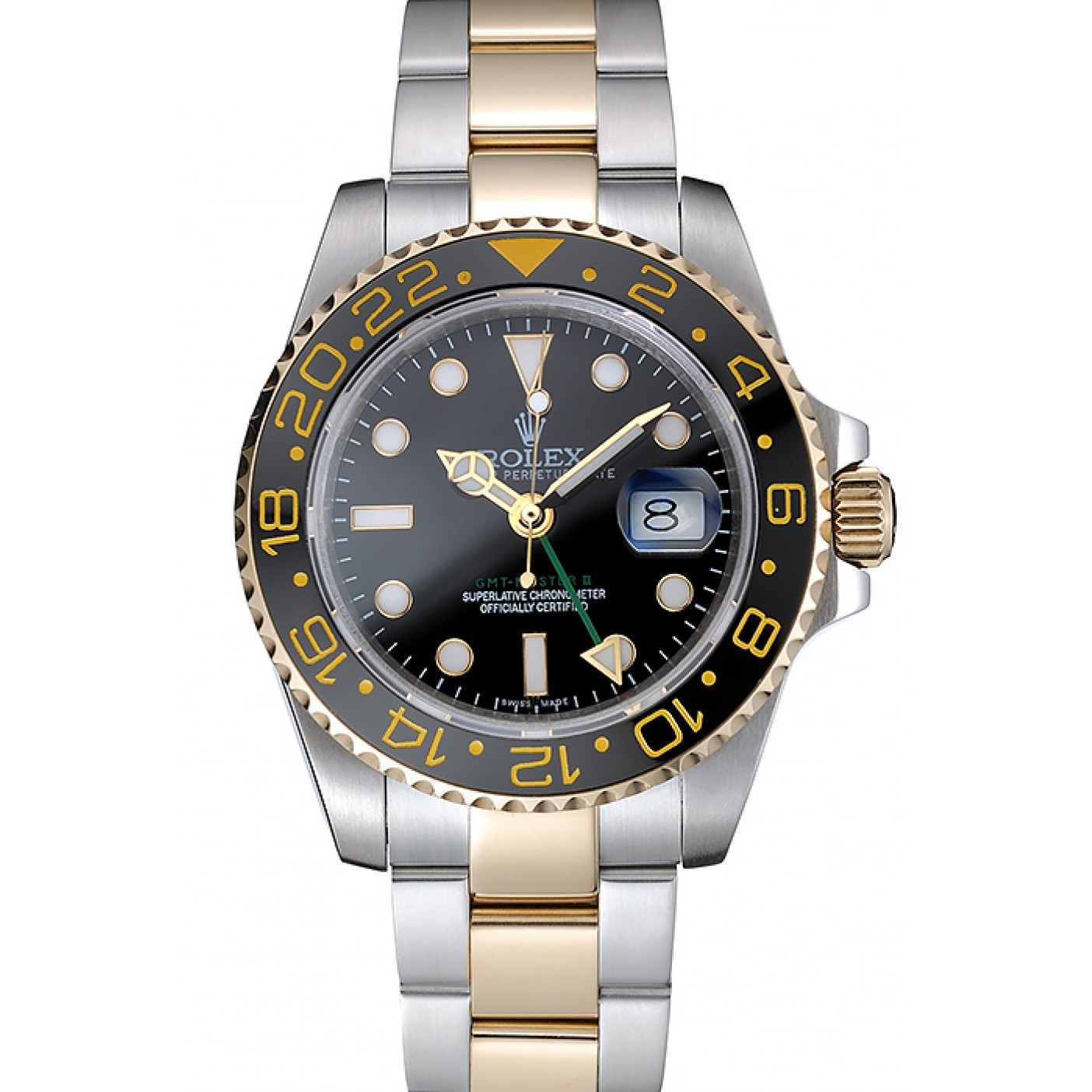 RepTime Watches Swiss Rolex GMT Master Black Bezel Black Dial 80295