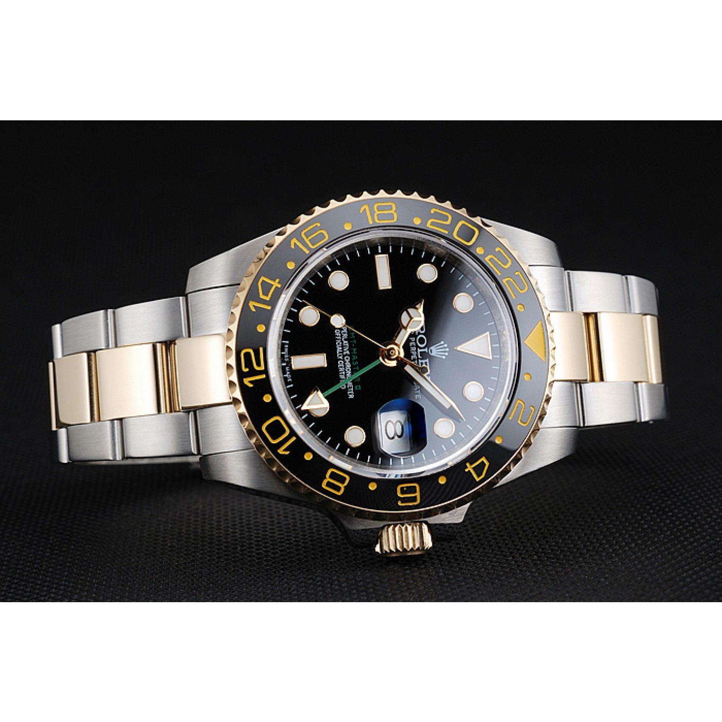 RepTime Watches Swiss Rolex GMT Master Black Bezel Black Dial 80295