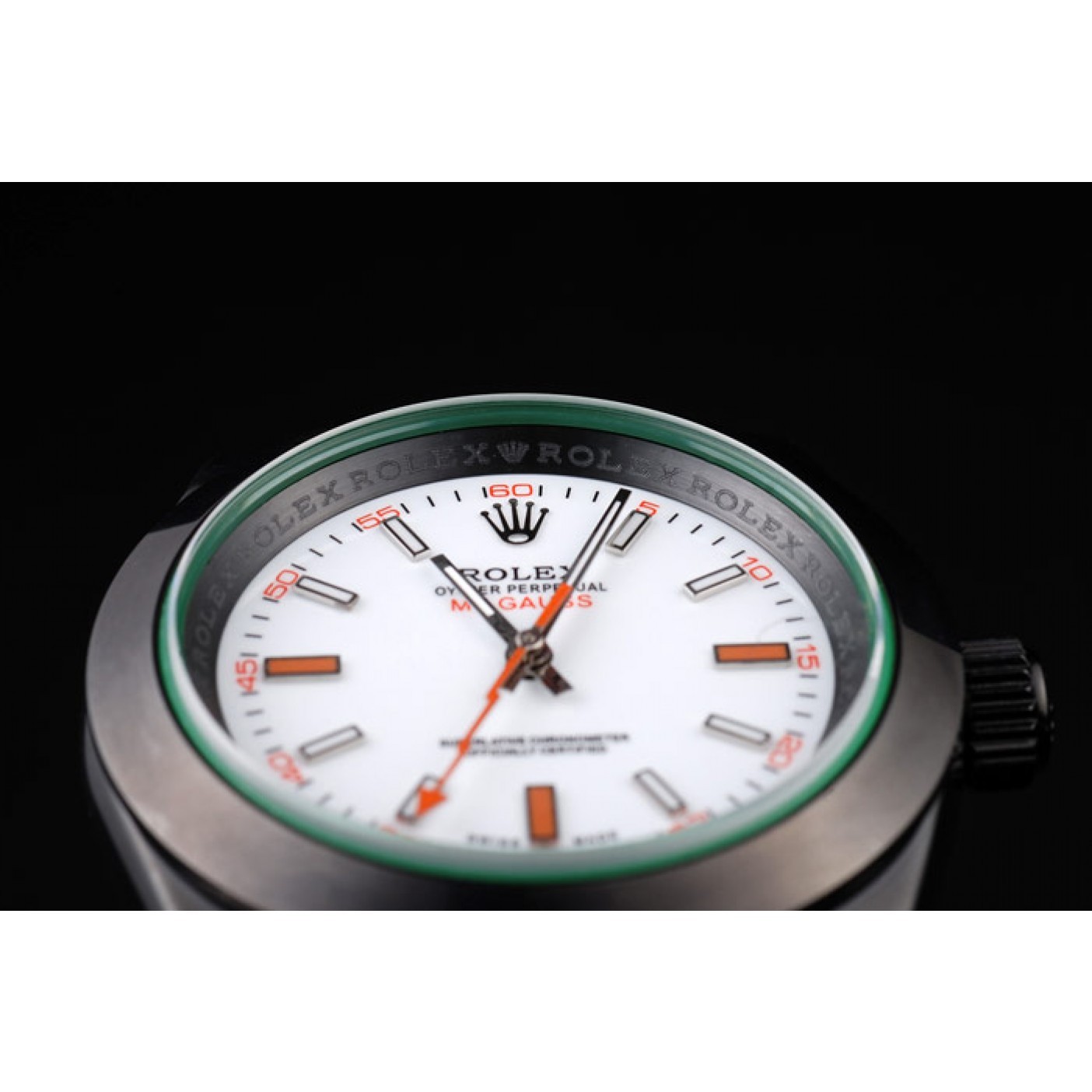 Rolex Milgauss Pro-Hunter Tinted Green Saphire White Dial