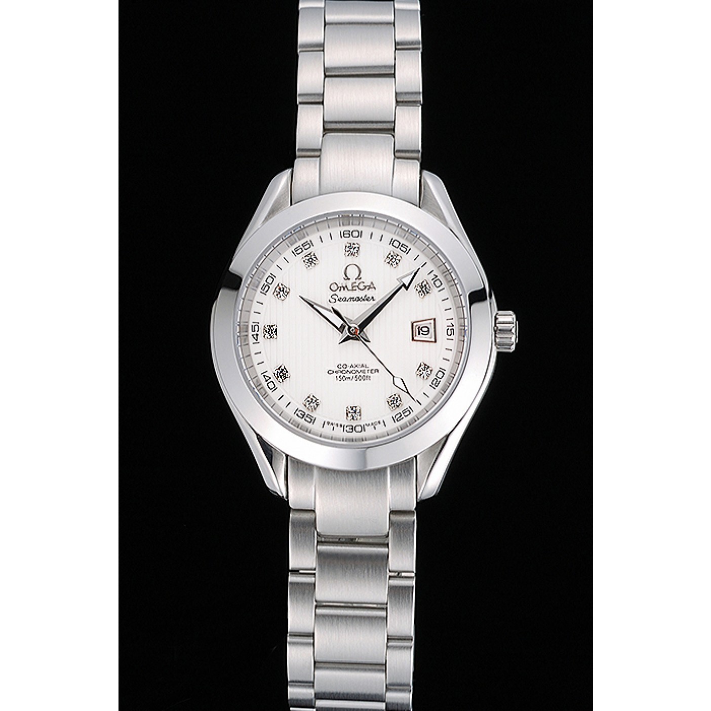 Omega Seamaster Aqua Terra White Dial Diamond Numerals Stainless Steel Bracelet 622444