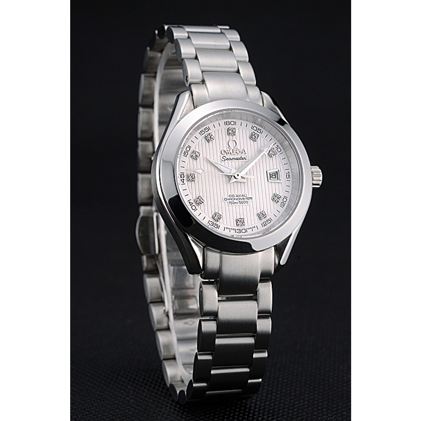 Omega Seamaster Aqua Terra White Dial Diamond Numerals Stainless Steel Bracelet 622444