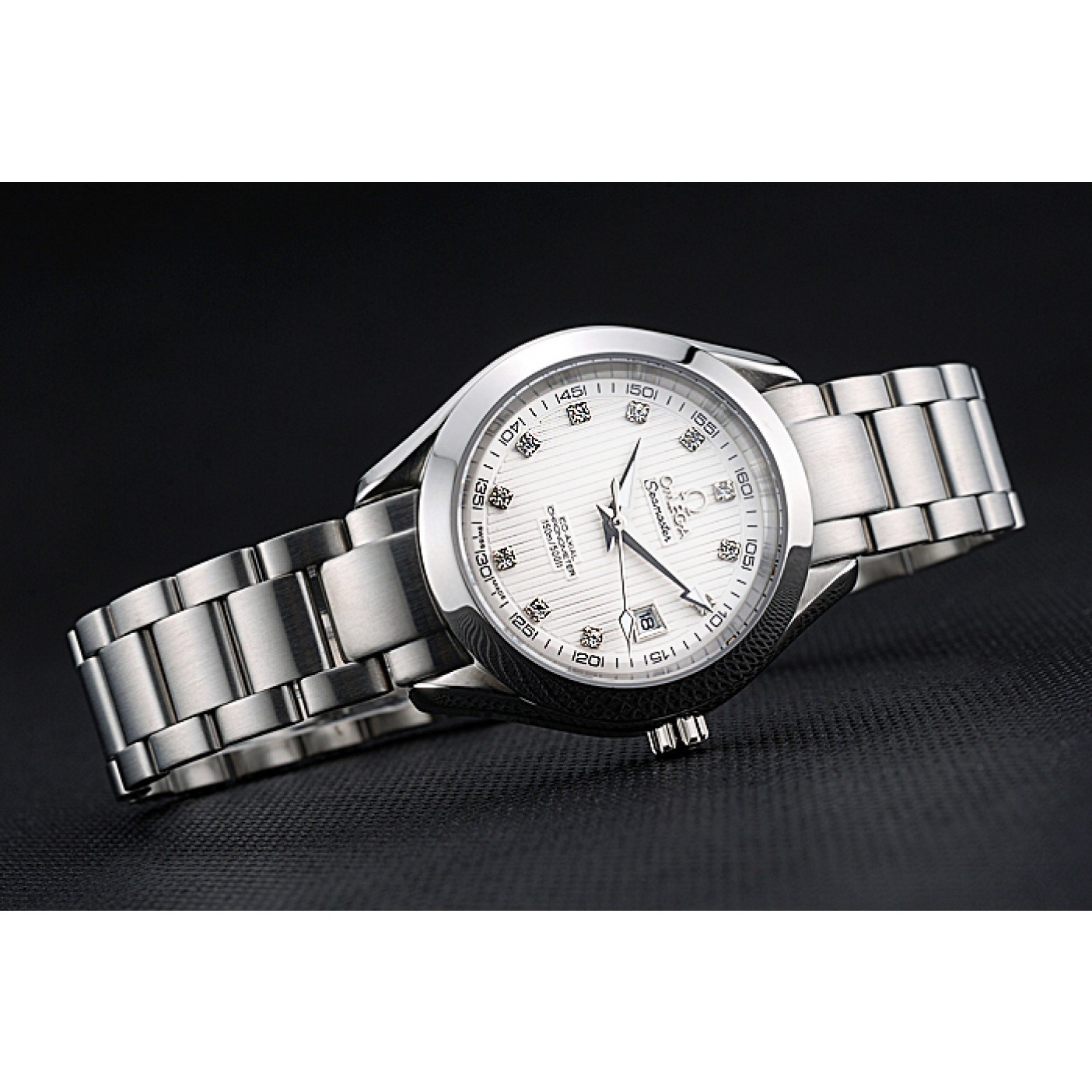 Omega Seamaster Aqua Terra White Dial Diamond Numerals Stainless Steel Bracelet 622444