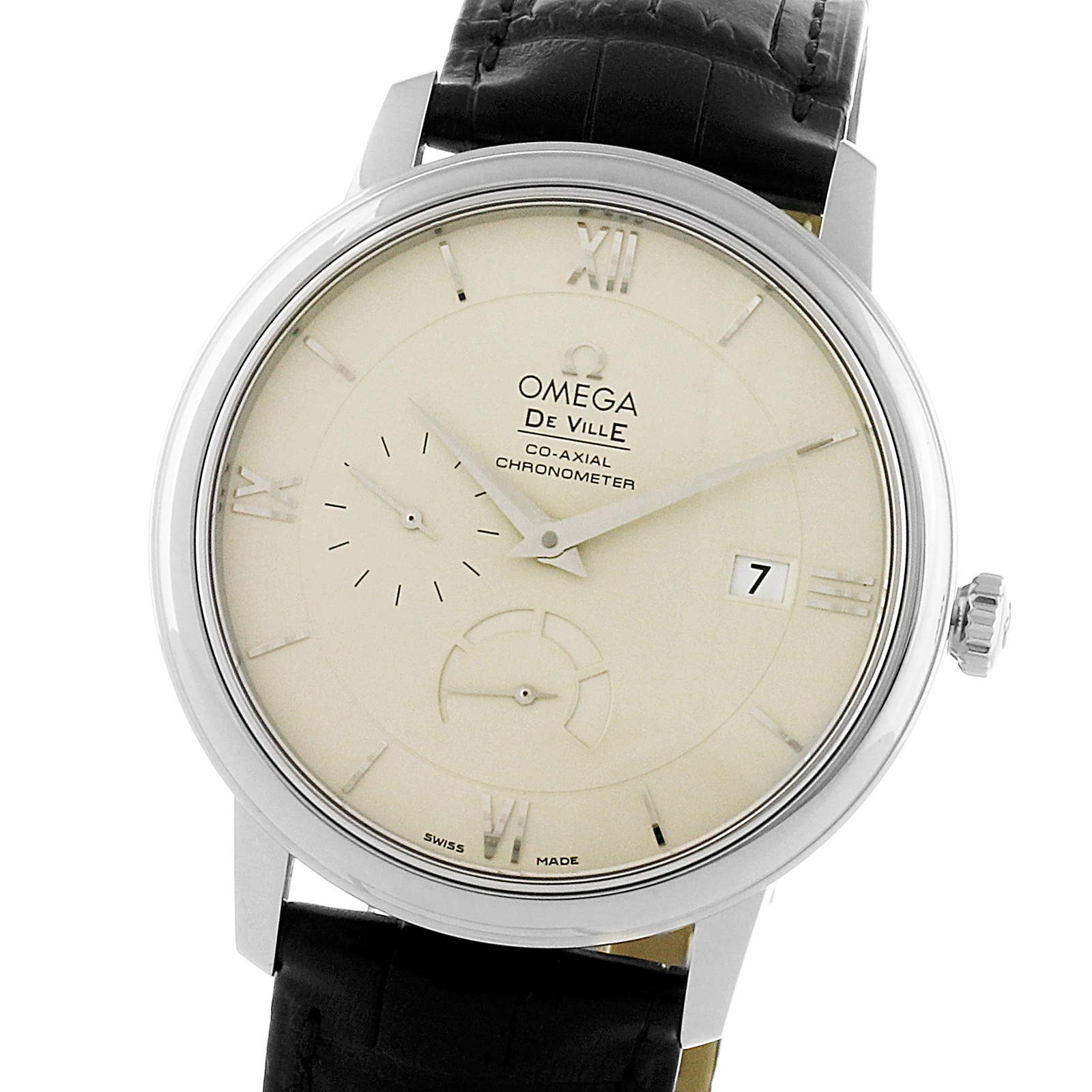 Swiss Omega De Ville Prestige Co-Axial Power Reserve 39.5mm Mens Watch O42413402102001