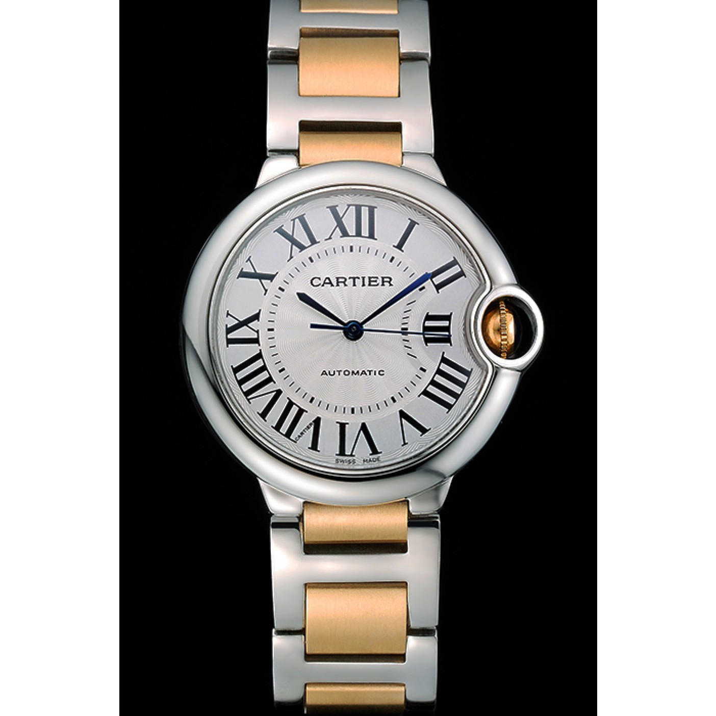 Swiss Cartier Ballon Bleu 36mm Silver Dial Stainless Steel Case Two Tone Gold Bracelet 622878