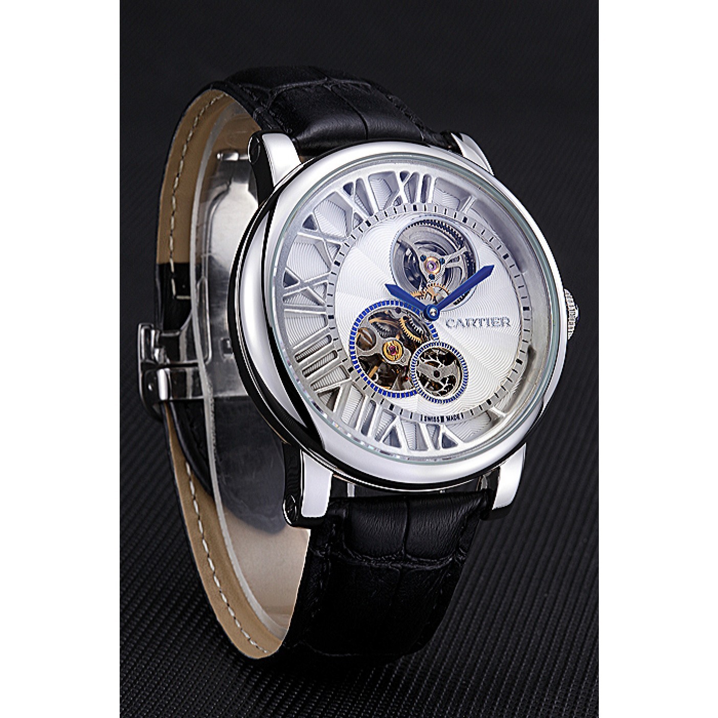 Cartier Rotonde Reversed Tourbillon White Dial 621948