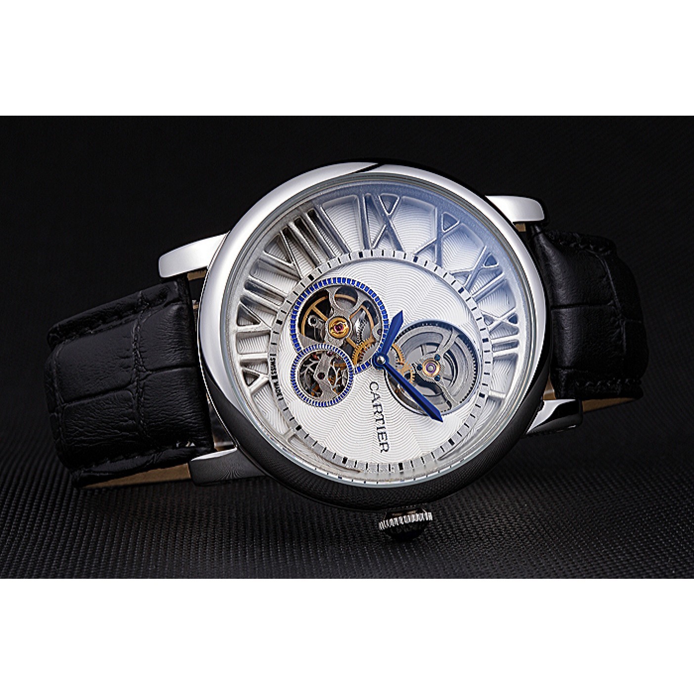 Cartier Rotonde Reversed Tourbillon White Dial 621948