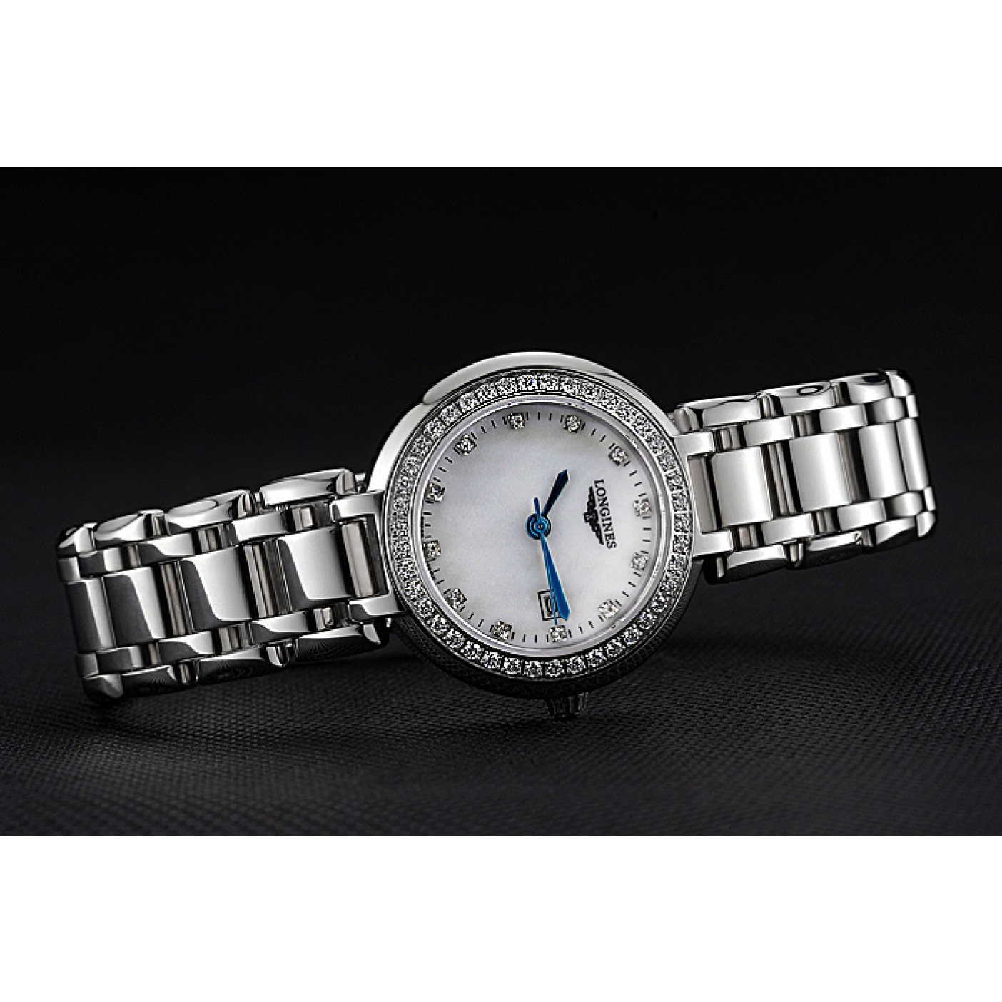 Longines PrimaLuna Stainless Steel Diamonds Case 622588