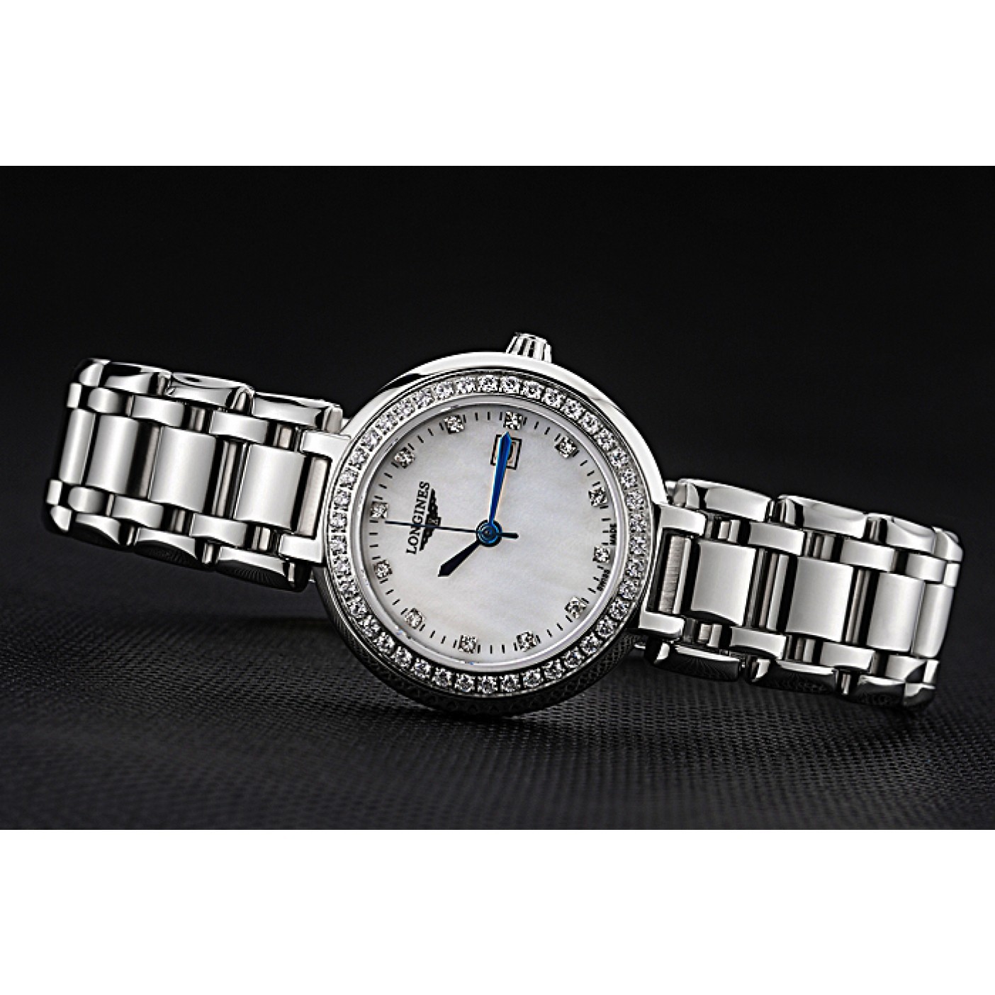 Longines PrimaLuna Stainless Steel Diamonds Case 622588