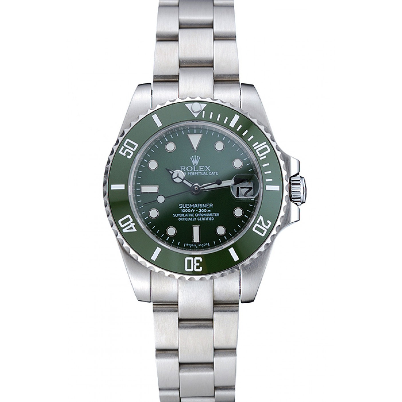 RepTime Watches Rolex Submariner Green Dial Stainless Steel Bracelet 1454151