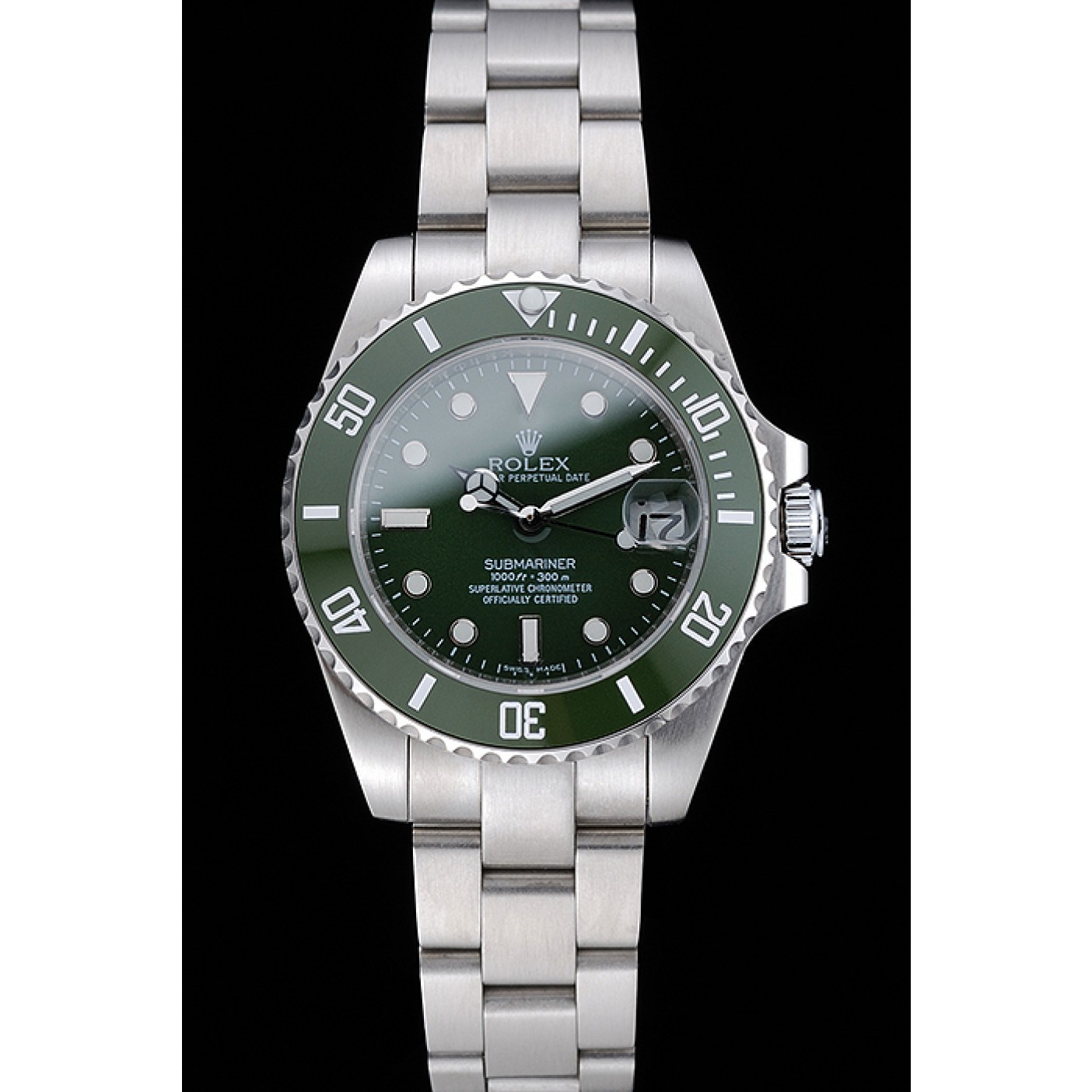 RepTime Watches Rolex Submariner Green Dial Stainless Steel Bracelet 1454151