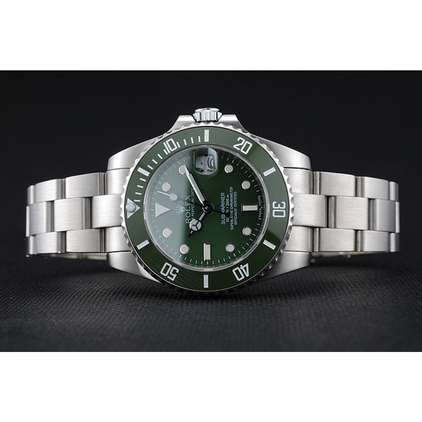 RepTime Watches Rolex Submariner Green Dial Stainless Steel Bracelet 1454151