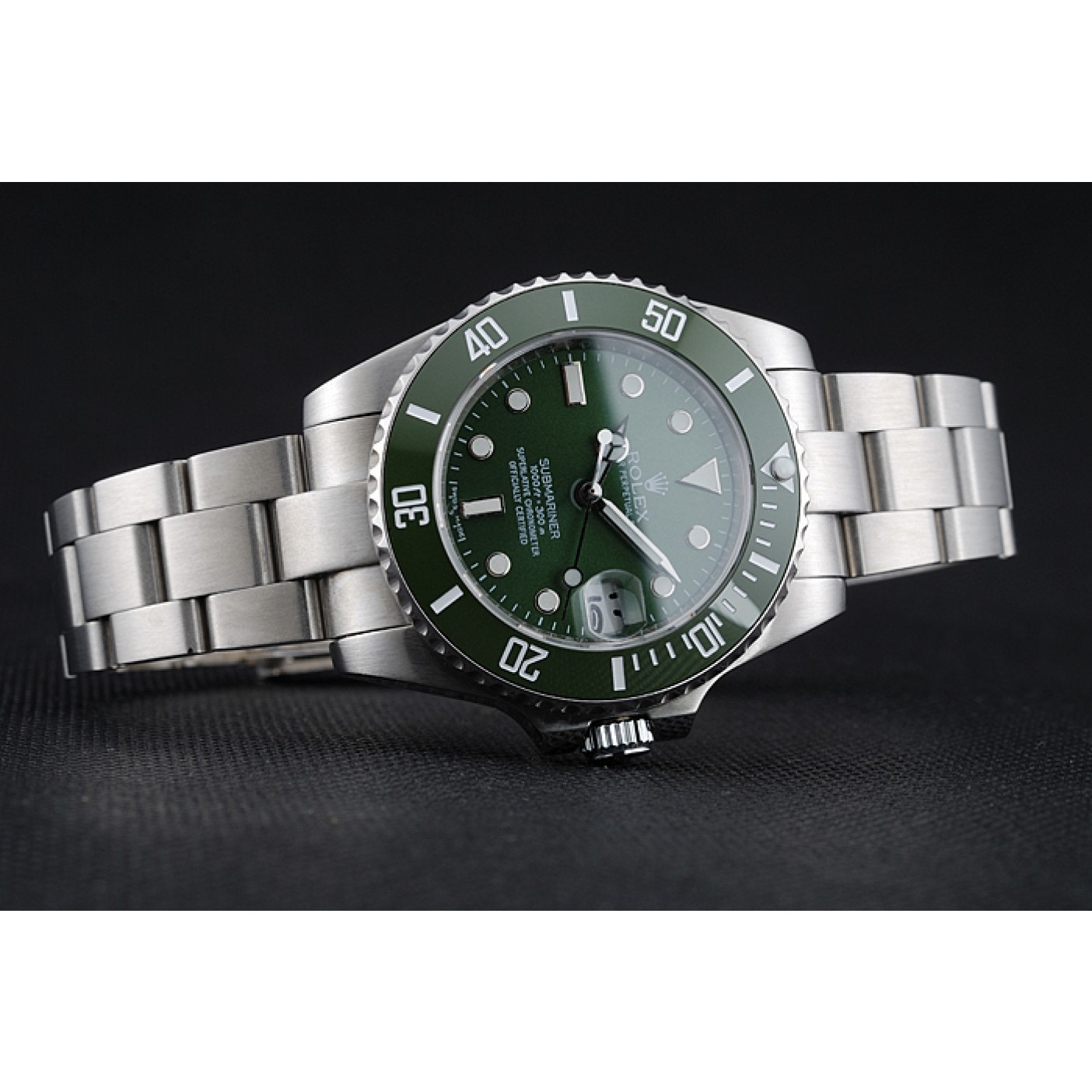 RepTime Watches Rolex Submariner Green Dial Stainless Steel Bracelet 1454151