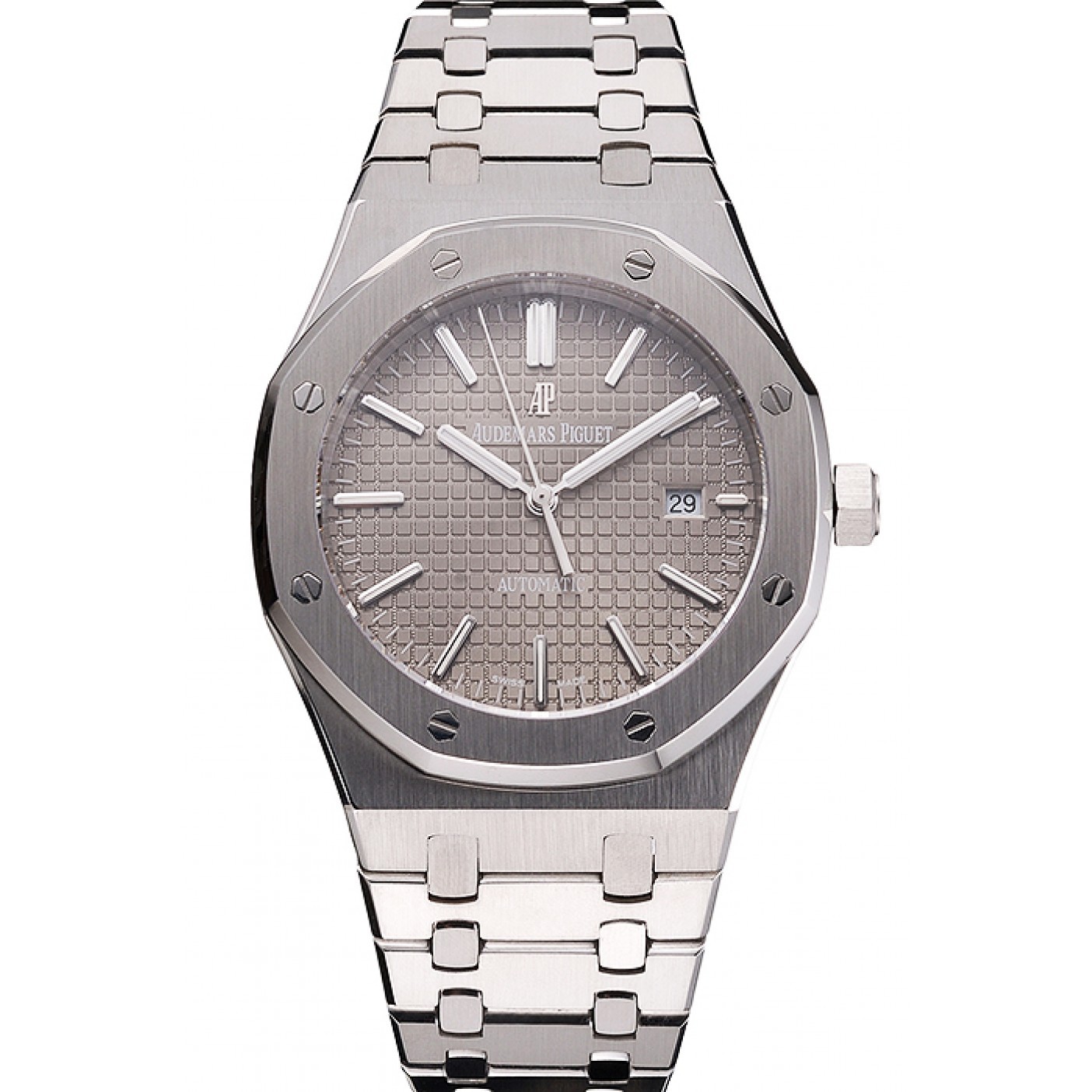 Swiss Audemars Piguet Royal Oak Silver Dial Stainless Steel Case And Bracelet