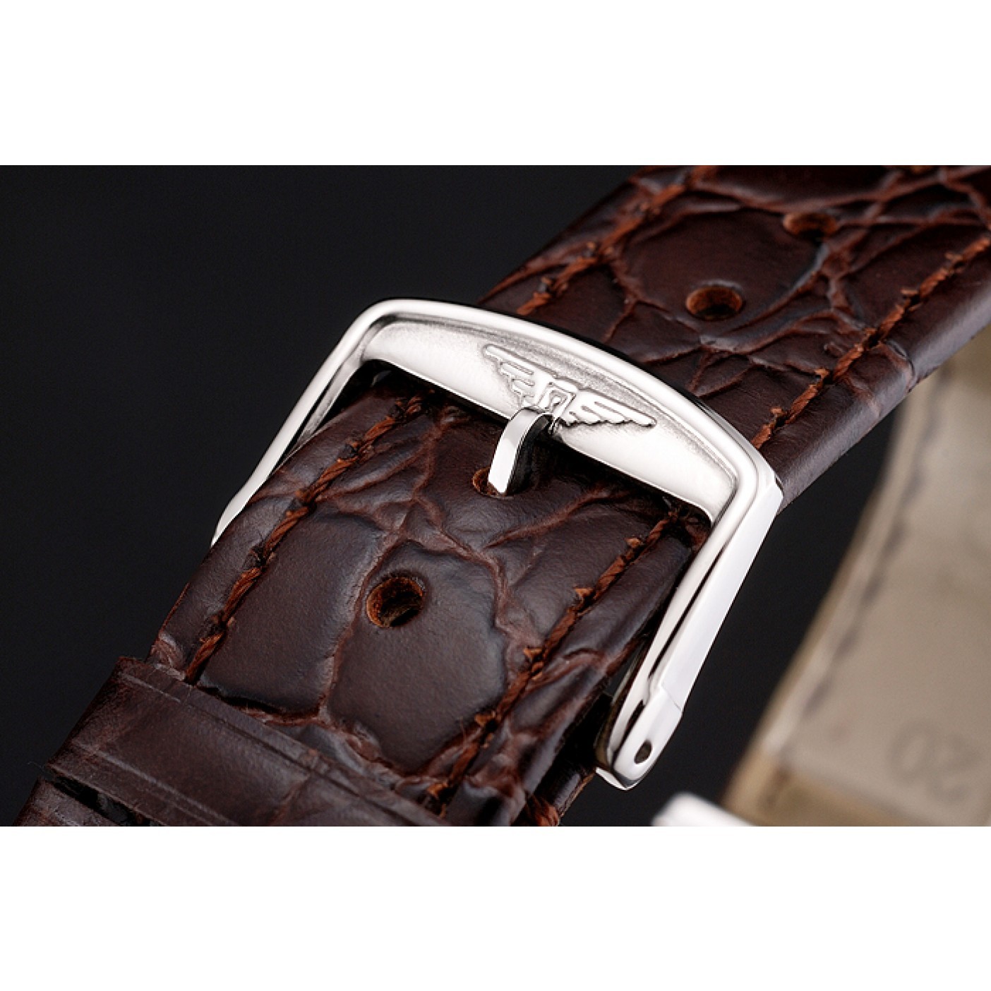 Swiss Longines Grande Classique White Dial Roman Numerals Stainless Steel Case Brown Leather Strap