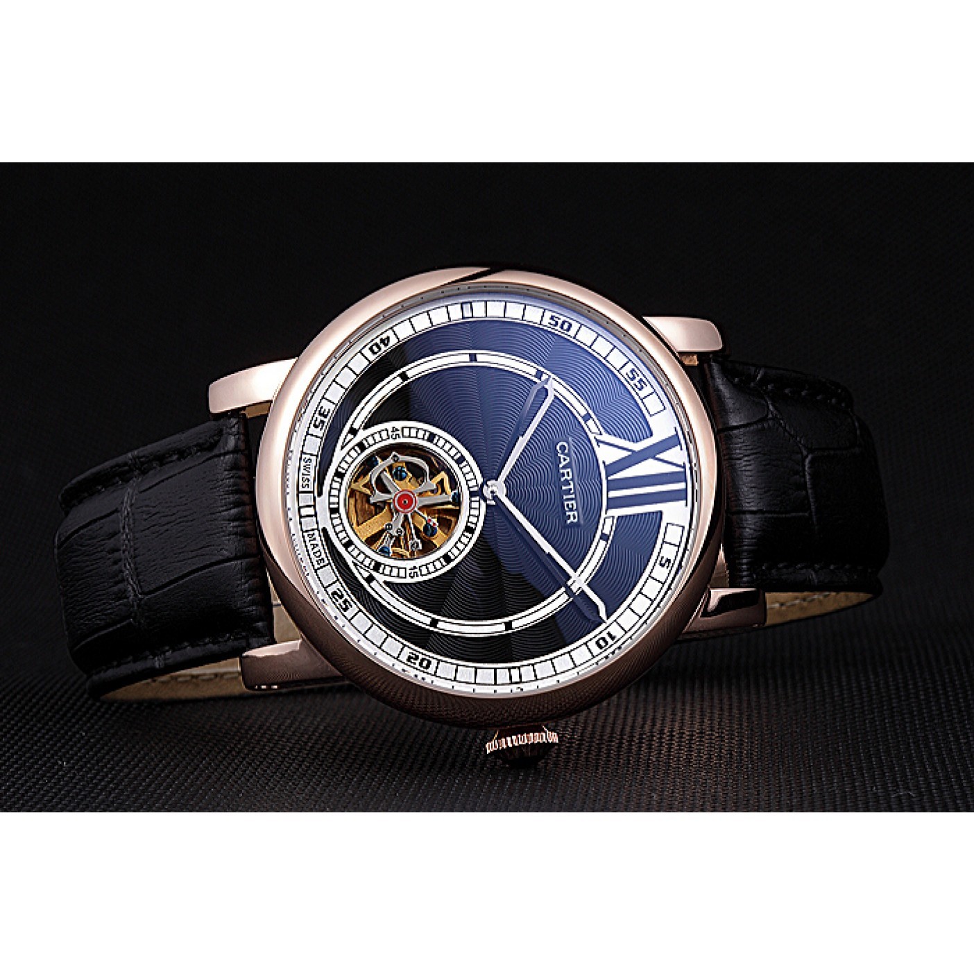 Cartier Rotonde Flying Tourbillon Black Dial 621937