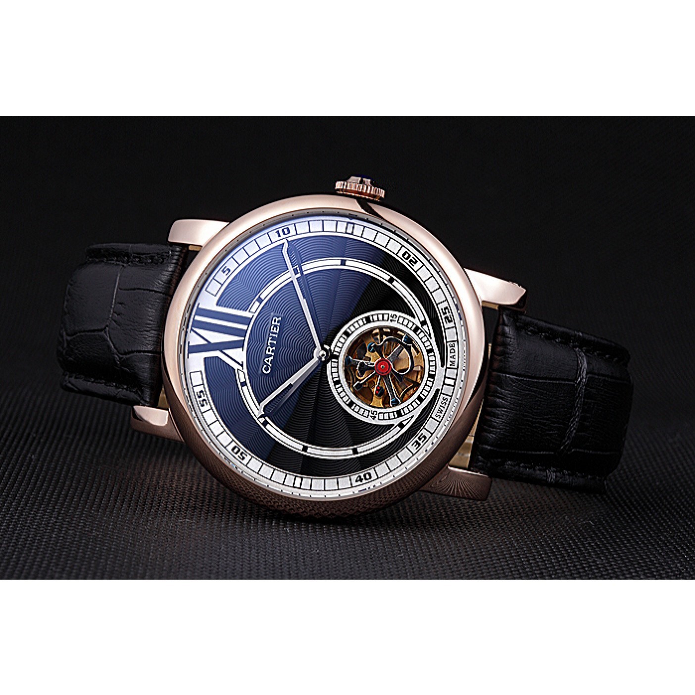 Cartier Rotonde Flying Tourbillon Black Dial 621937