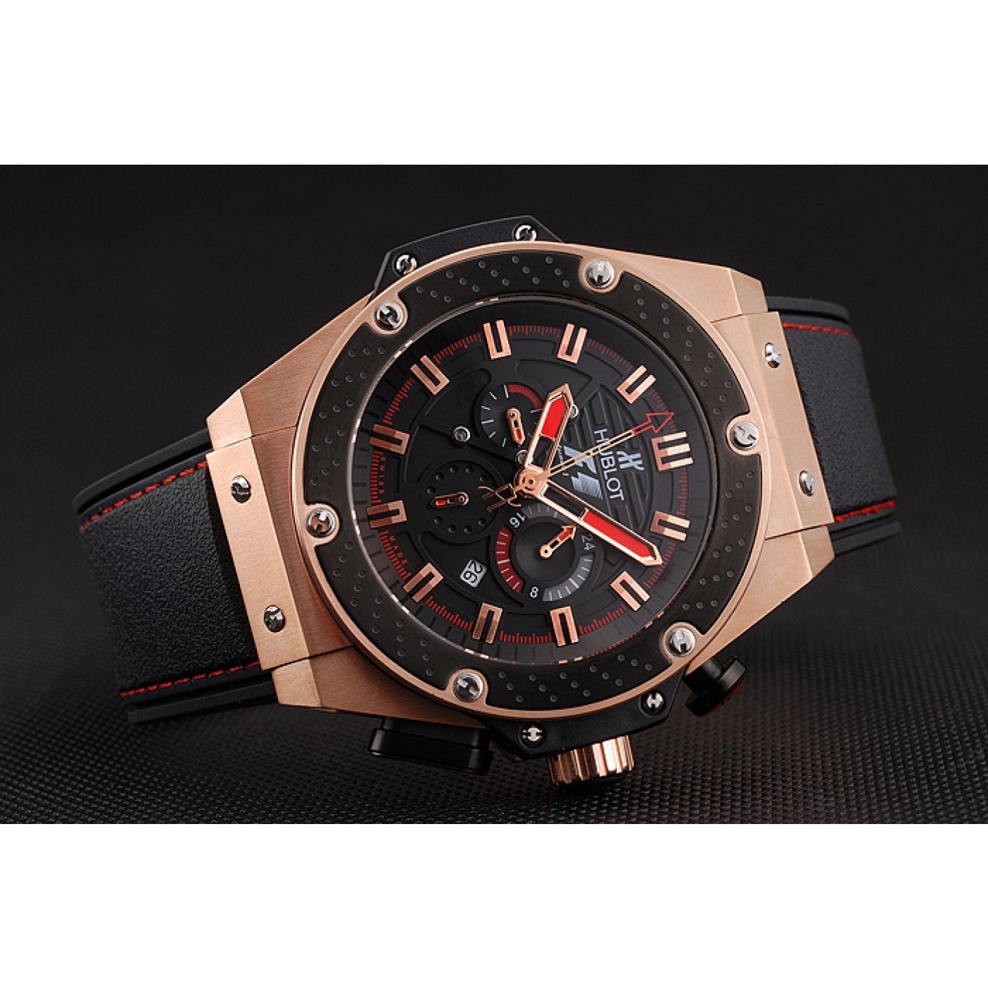 Hublot Big Bang King Power Formula 1 Gold Case Black Dial 622249