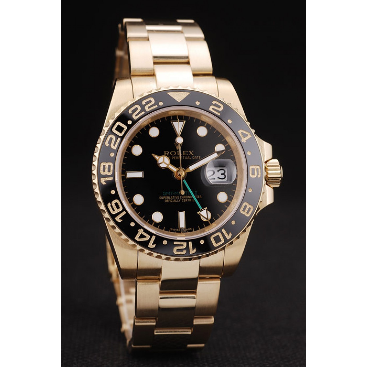 Rolex GMT Master II Black Ceramic Bezel Black Dial 98228