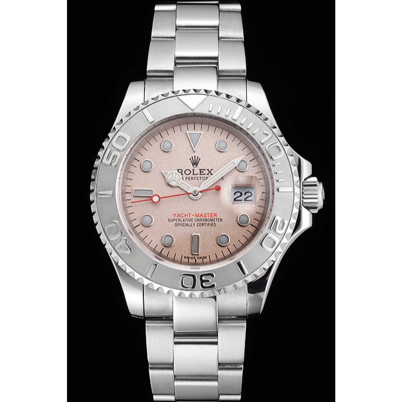 Swiss Rolex Yacht-Master Champagne Dial Stainless Steel Case And Bracelet