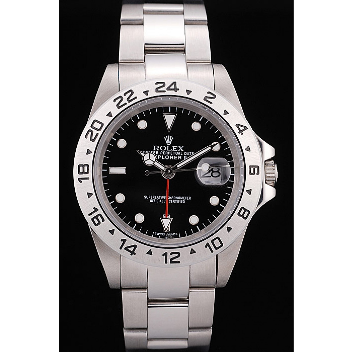 Rolex Explorer Stainless Steel Bezel Black Dial