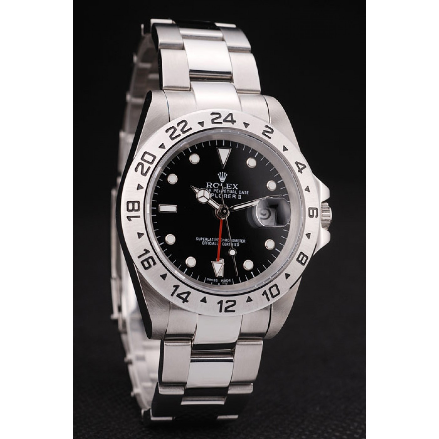 Rolex Explorer Stainless Steel Bezel Black Dial