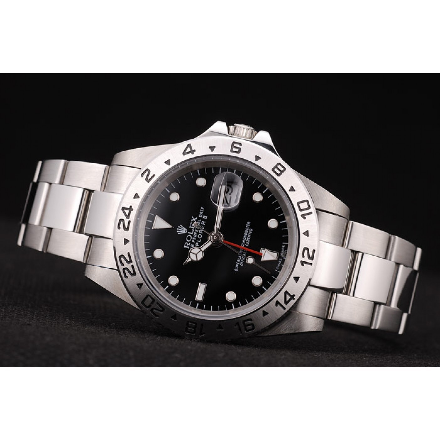 Rolex Explorer Stainless Steel Bezel Black Dial