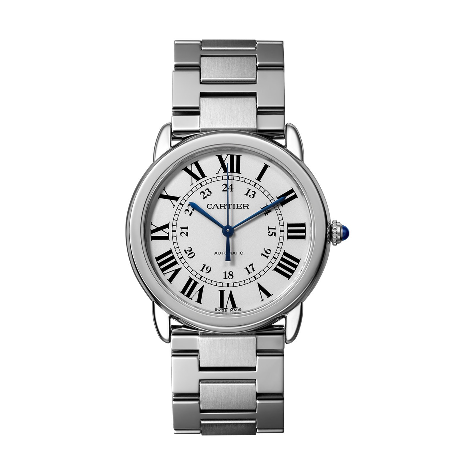 Swiss Ronde Solo de Cartier watch, 36 mm, steel