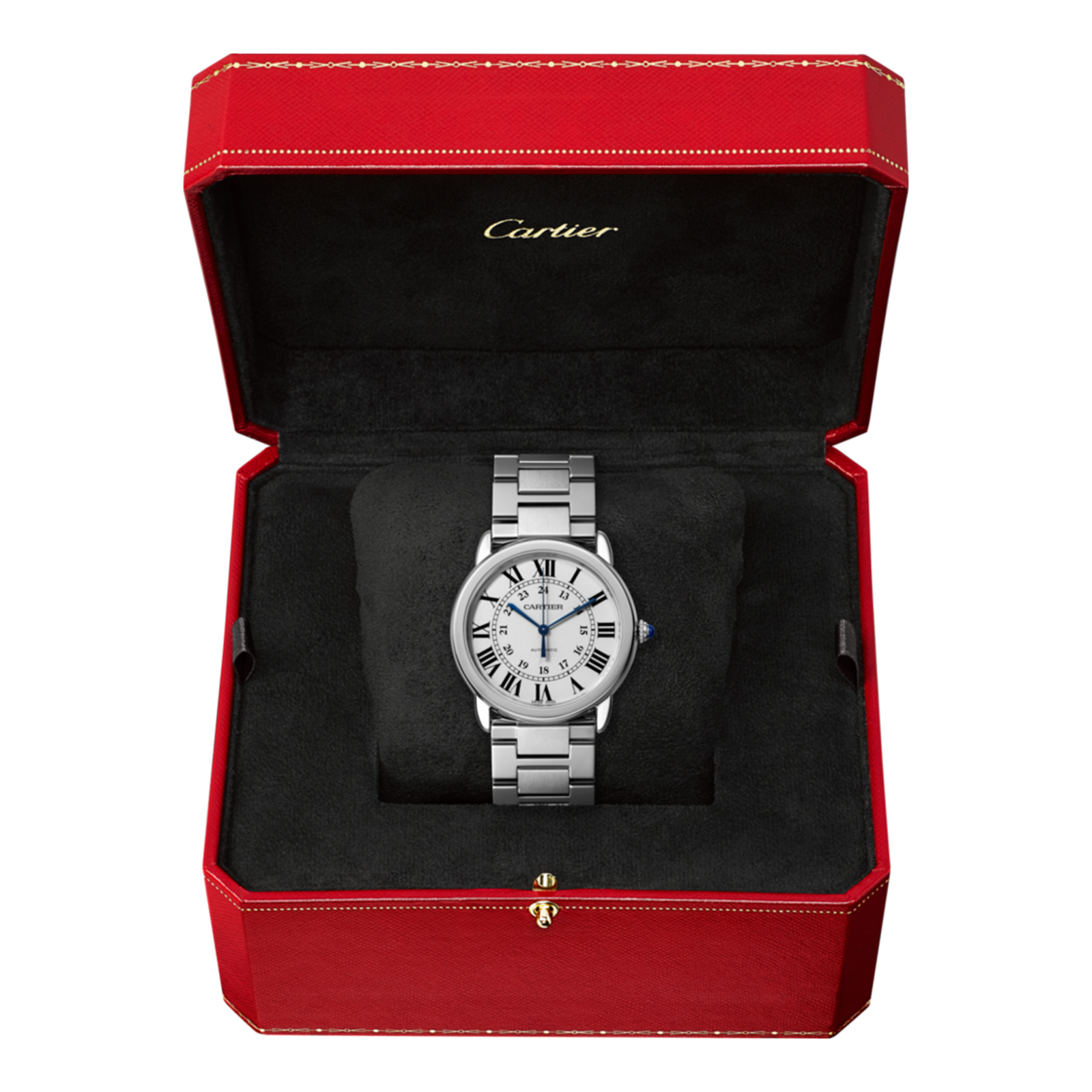 Swiss Ronde Solo de Cartier watch, 36 mm, steel