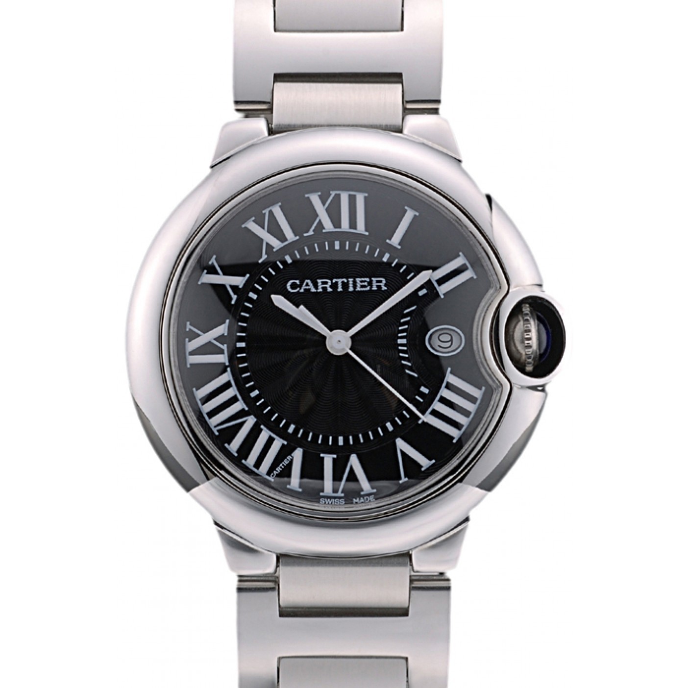 Cartier Ballon Bleu 38mm Black Dial Stainless Steel Case And Bracelet