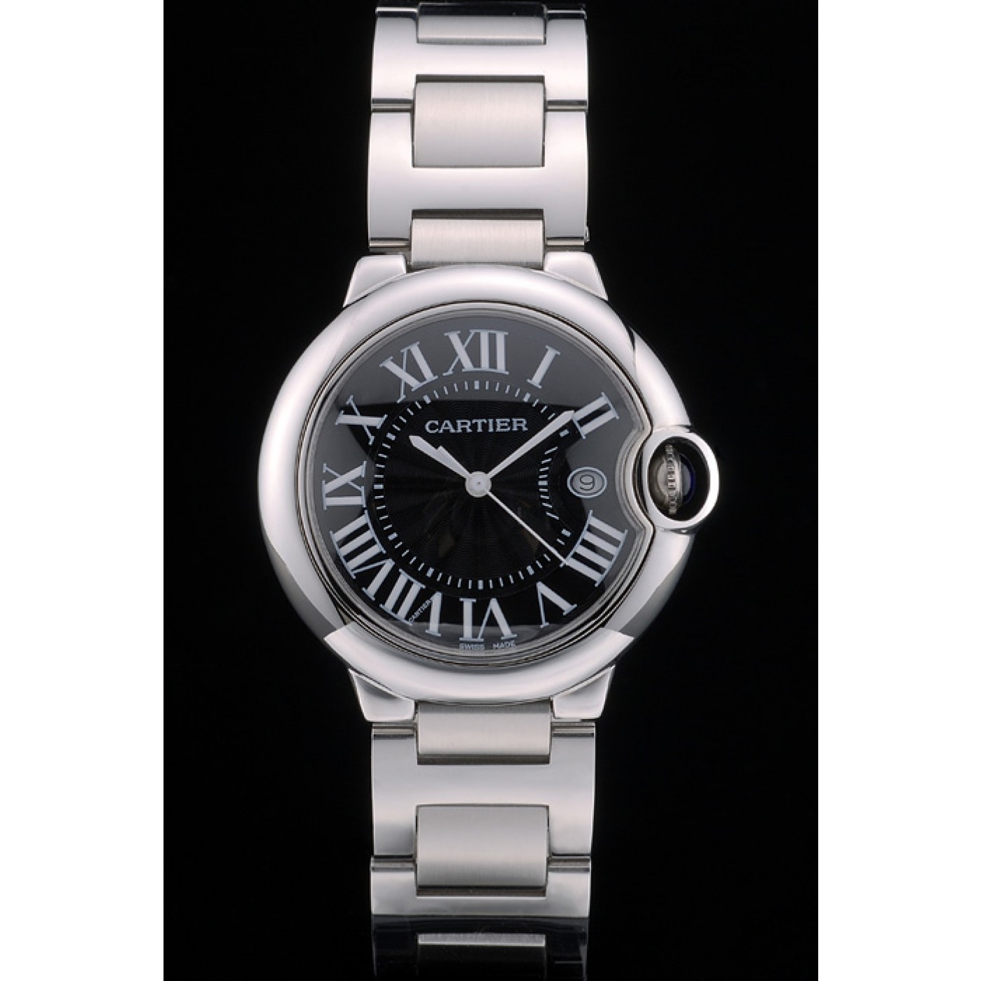 Cartier Ballon Bleu 38mm Black Dial Stainless Steel Case And Bracelet