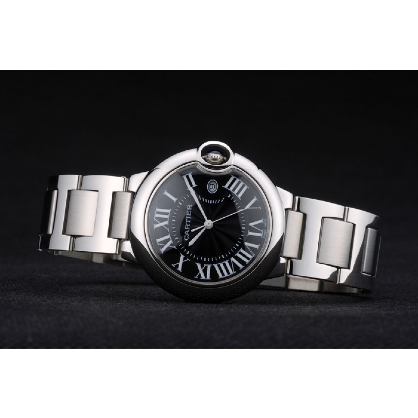 Cartier Ballon Bleu 38mm Black Dial Stainless Steel Case And Bracelet