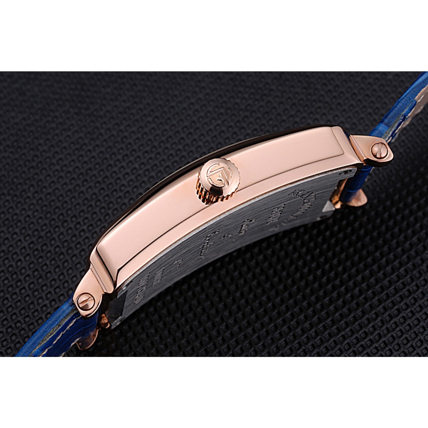 Franck Muller Long Island Classic Gold Dial Gold Case Blue Leather Band 622367