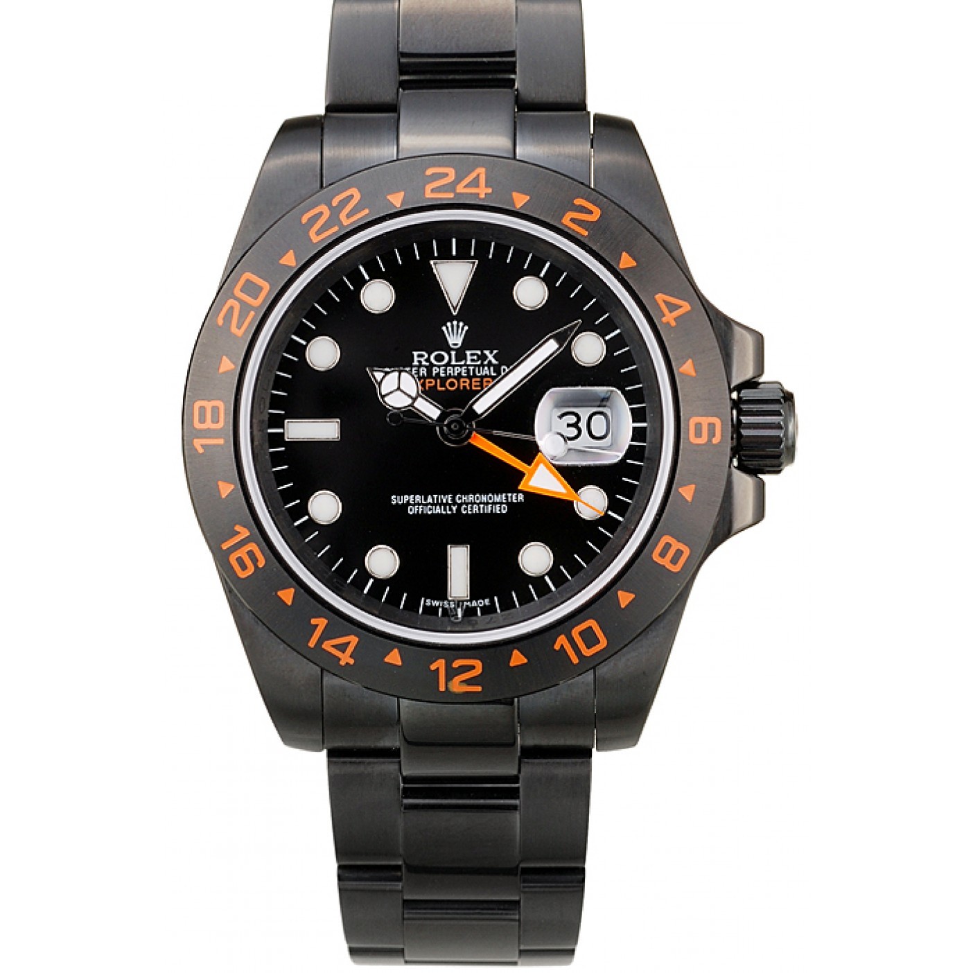 Rolex Explorer Black Ceramic Bezel Black Dial Watch