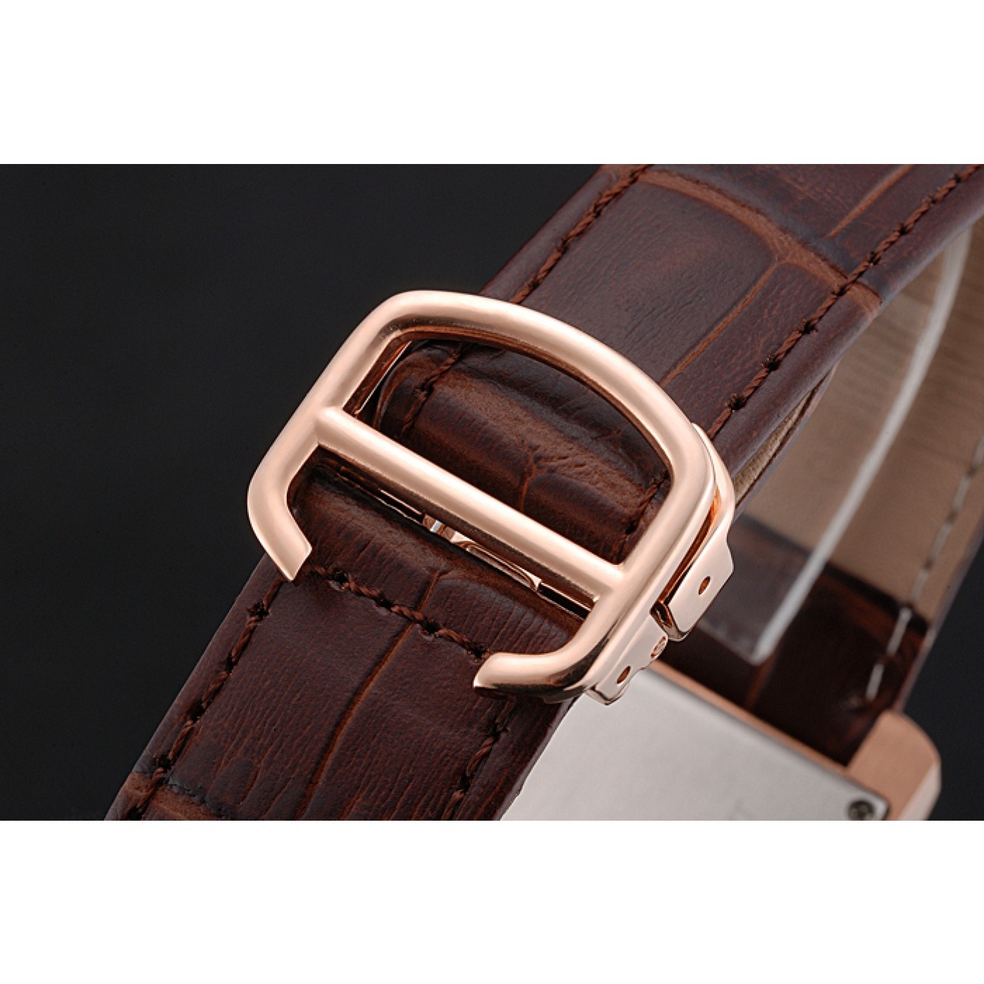 Cartier Tank MC Gold Case Brown Dial Brown Leather Strap 622175